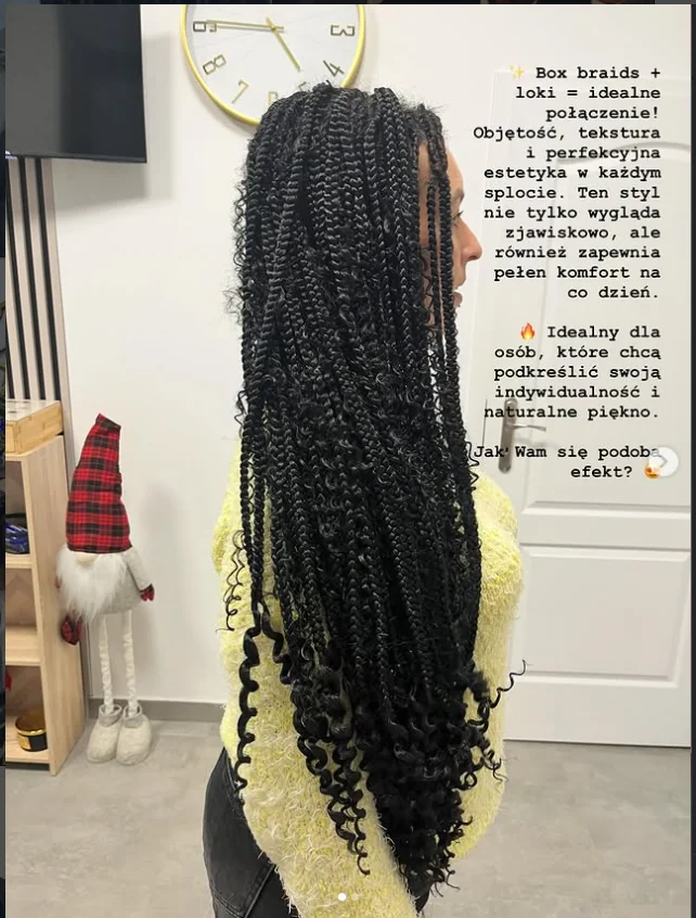 Długie box braids